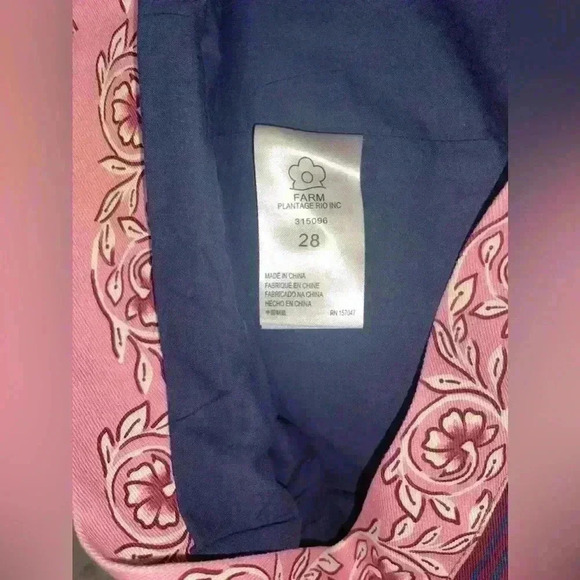 Farm Rio Ainika Charm Overlapped Denim Mini Skirt Size M 28 NWT - Picture 9 of 10